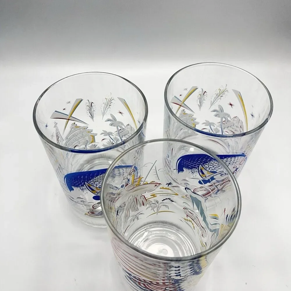 McDonald's WALT DISNEY World 25th Anniversary Glasses Lot Of 3